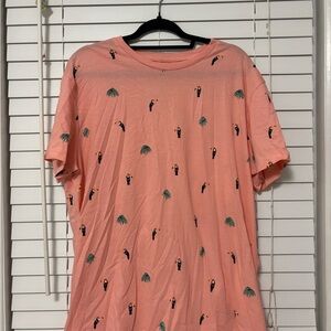 Aeropostale Coral Tee with Toucan Design